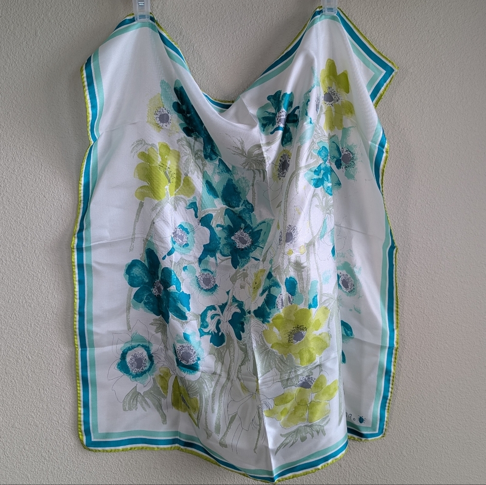 Vera 100% Silk Floral Print Scarf